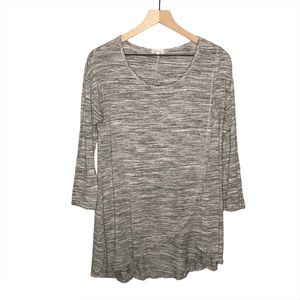 Mod-o-doc Assymetrical Hem Crossover Tunic Top S